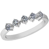 0.34 Ctw Diamond I2/I3 14K White Gold Eternity Band Ring