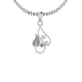 0.15 Ctw VS/SI1 Diamond 14K White Gold Pendant