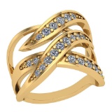 0.25 Ctw Diamond I2/I3 14K Yellow Gold Eternity Band Ring