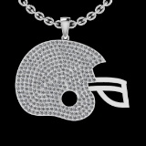 2.35 Ctw SI2/I1 Diamond 14K White Gold Cap Pendant