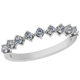 0.31 Ctw Diamond I2/I3 14K White Gold Eternity Band Ring