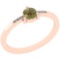 0.39 Ct Natural Yellow Diamond I2/I3And White Diamond I2/I3 14k Rose Gold Vintage Style Ring