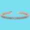 Certified 14.85 Ctw SI1/I2 Diamond Ladies Fashion 18K Rose Gold Tennis Bracelet