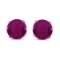 5 mm Natural Round Ruby Stud Earrings Set in 14k White Gold 1 CTW