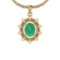 2.00 Ctw Emerald 14K Yellow Gold Necklace