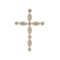 14K Yellow Gold Diamond  Cross Pendant