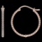 1.18 Ctw SI2/I1 Diamond 14K Rose Gold Hoop Earrings
