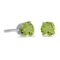 4 mm Round Peridot Screw-back Stud Earrings in 14k White Gold 0.48 CTW