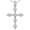 14K White Gold Diamond Cross Pendant