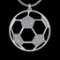 1.02 Ctw SI2/I1 Diamond 14K White Gold Football Pendant