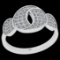 0.43 Ctw I2/I3 Diamond 10K White Gold Entertiy Ring