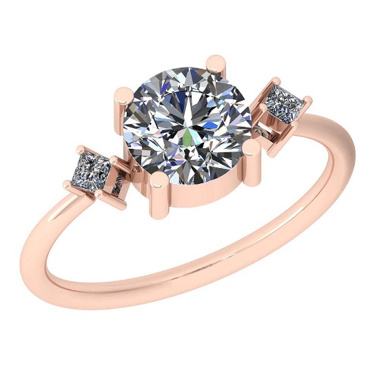 1.37 Ctw Diamond I2/I3 14K Rose Gold Vintage Style Ring