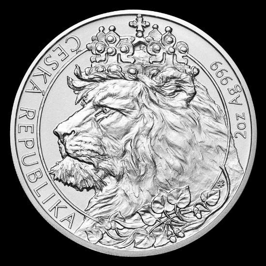 2021 Niue 2 oz Silver Czech Lion BU
