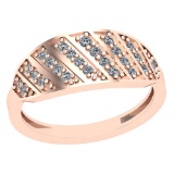 0.32 Ctw VS/SI1 Diamond 14K Rose Gold Ring