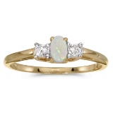 10k Yellow Gold Oval Rhodolite Garnet And Diamond Ring 0.24 CTW