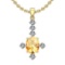 0.41 Ctw VS/SI1 Citrine And Diamond 10K Yellow Gold Necklace