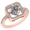 1.47 Ctw Diamond I2/I3 14K Rose Gold Vintage Style Ring