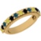 0.96 Ctw I2/I3 Multi Treated Fancy yellow,Blue,Black diamond 14K Yellow Gold Filigree Style Band Rin