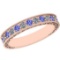0.83 Ctw VS/SI1 Tanzanite And Diamond 14K Rose Gold Filigree Style Band Ring