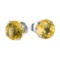 14k White Gold 6mm Round Citrine Stud Earrings (1.2 CTW) 1.2 CTW