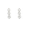 14k White Gold 1.50 ct 3 Stone Diamond Earring