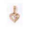 14K Yellow Gold Diamond Heart Pendant 0.03 CTW