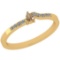 0.15 Ct Natural Yellow Diamond I2/I3And White Diamond I2/I3 10K Yellow Gold Vintage Style Ring