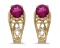 14k Yellow Gold Round Rhodolite Garnet And Diamond Earrings 0.85 CTW