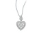 14K White Gold Vintage Inspired Diamond Heart Pendant (.38 carat)