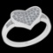 0.27 Ctw I2/I3 Diamond 10K White Gold Entertiy Heart Shape Ring