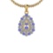 1.15 Ctw VS/SI1 Tanzanite And Diamond 14K Yellow Gold Pendant Necklace