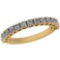 0.81 Ctw Diamond I2/I3 14K Yellow Gold Eternity Band Ring