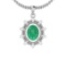 2.00 Ctw Emerald 14K White Gold Necklace