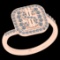 0.29 Ctw I2/I3 Diamond 10K Rose Gold Casino theme Ring