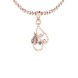 0.15 Ctw VS/SI1 Diamond 14K Rose Gold Pendant