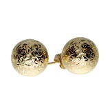 14k Yellow Gold 10mm Ball Stud Earrings