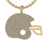 2.35 Ctw SI2/I1 Diamond 14K Yellow Gold Cap Pendant