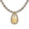 22.22 Ctw Citrine And Diamond I2/I3 14K Yellow Gold Pendant Necklace