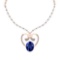 6.85 Ctw VS/SI1 Tanzanite And Diamond 14k Rose Gold Victorian Style Necklace