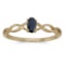 10k Yellow Gold Oval Sapphire Ring
