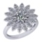 1.29 Ctw VS/SI1 Diamond 14K White Gold Halo Ring