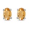 14k White Gold Oval Citrine Earrings 0.62 CTW