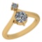 1.04 Ctw Diamond I2/I3 14K Yellow Gold Vintage Style Ring