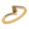0.29 Ct Natural Yellow Diamond I2/I3And White Diamond I2/I3 10K Yellow Gold Vintage Style Ring