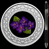 Collectible Floral Emblems - New Brunswick: Violet 2020 RCM 1/4 oz Ag