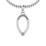 0.06 Ctw SI2/I1 Diamond Platinum Pendant