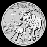 2021 Australia 1/2 oz Silver Lunar Ox Uncirculated Series III