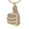 1.27 Ctw I2/I3 Diamond 10k Yellow&Rose Gold Two tone Pendant