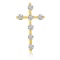 14K Yellow Gold Diamond Cross Pendant