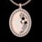 2.15 Ctw SI2/I1 Diamond 14K Rose And White Gold Gifts For Players Sports Pendant